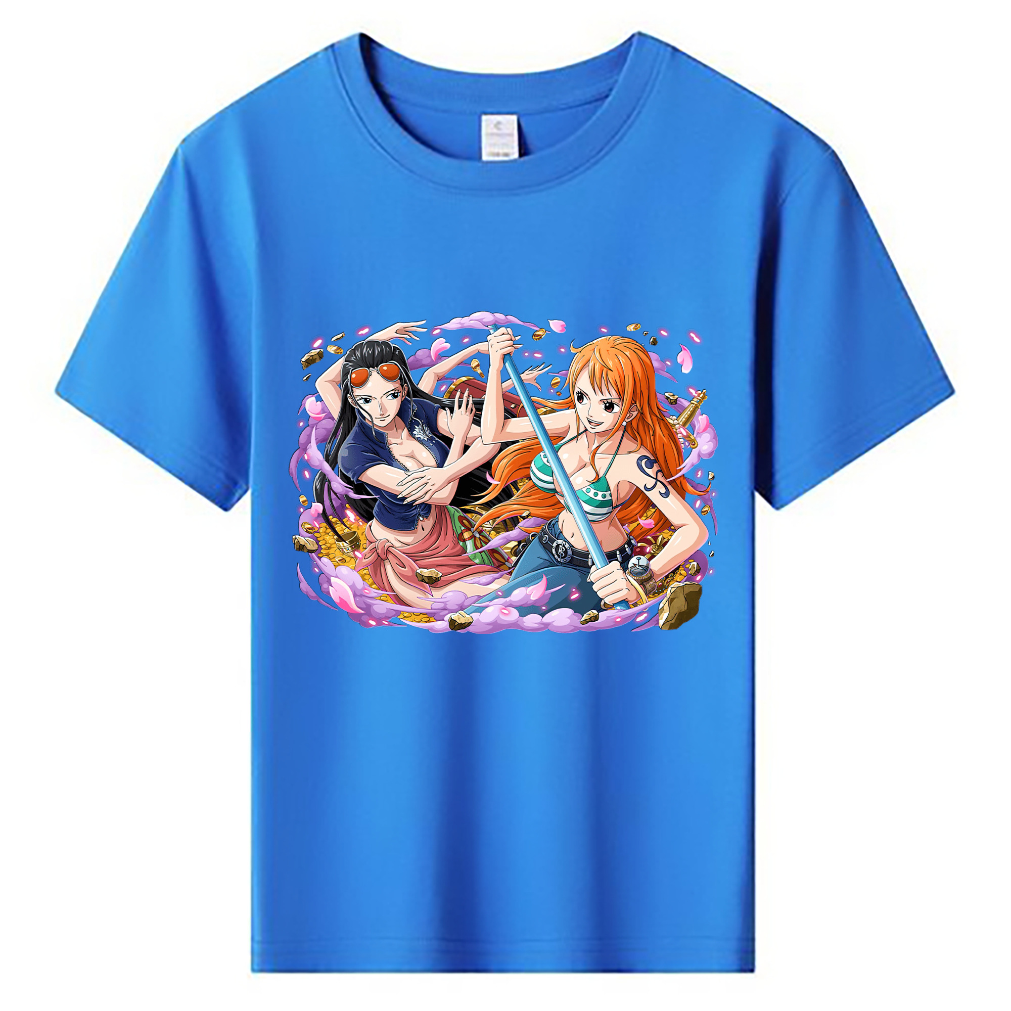 ワンピース ニコ・ロビン ONE PIECE Nico Robin 綿100％キッズTシャツ（フロントプリント）